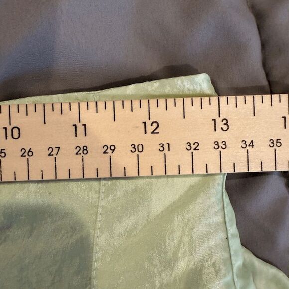 Topshop Taffeta Lantern Mini Skirt Mint Green Pleated Tiered Elastic Back Size 2 - Picture 9 of 11